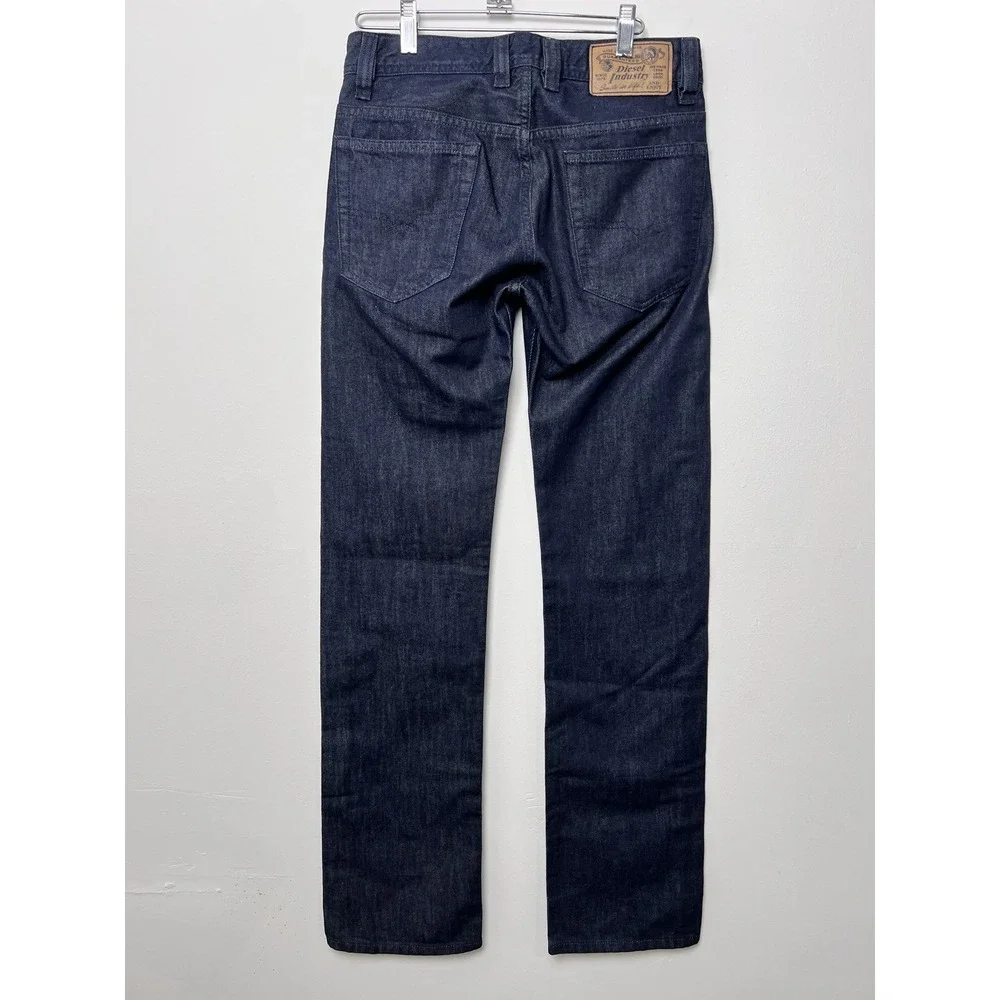 New Men's Diesel Viker Regular Straight Jeans 27 X 32 Button Fly Denim Dark Blue